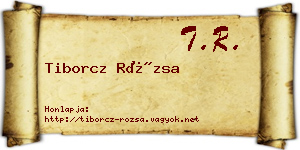 Tiborcz Rózsa névjegykártya