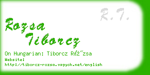 rozsa tiborcz business card